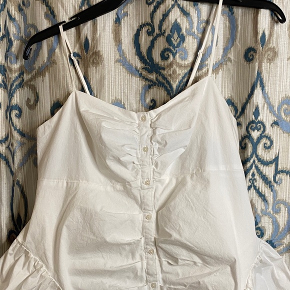 wild fable Blue Ruched Button-Front Spaghetti Strap Mini Dress - Picture 4 of 7